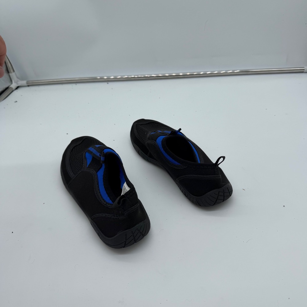 Academy Boys 5D Water Shoes Black Blue Mesh Slip On Aqua Socks 170328